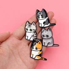 Cartoon Loading Cats Soft Enamel Pin Men Lapel Pins For Backpack Jewelry Women Brooch For Clothes Badges Pins Accessories - Black - View 6
