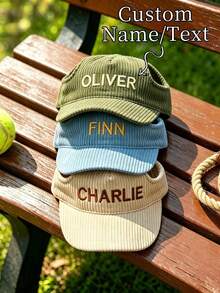 Customizable Embroidered Dog Hat With Ear Holes, Personalized Corduroy Pet Baseball Cap, Suitable For Small, Medium And Large Dogs, Dog Gift - Multicolor - View 5