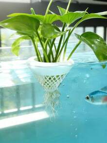 3D 列印小型浮水花盆，浮水水族植栽盆，水耕水生植物籃；適用於各種魚缸與水景裝飾 - 多色 - 查看 10