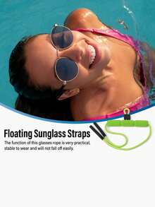 Water Sports Anti-Loss Eyewear Strap, Unisex Glasses Holder & Lanyard, Anti Lost Cord, Adjustable Fashion Glasses Chain For Swimming, Beach, Snorkeling, Floating, Rowing, Kayaking, Fishing, Paddleboarding, Beach, Lake Or Pool Activities & Sports - Multicolor - View 12
