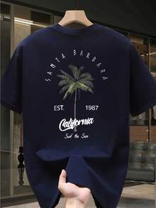 Stellar Choice 100% Men'S Pure Retro Style Print T-Shirt Easy Fashion Comfortable Casual Top 0721-S - 白色 - 查看 2