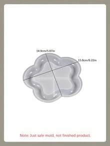 2pcs Flower-Shaped Tray Silicone Mold, DIY Creative Minimalist Flower Storage Tray Plaster Mould, Home Decoration / Gift Ornament Epoxy Resin Mold - 01-straight-eared Rabbit Tray Silicone Mold - View 2