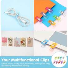 Mini Random Color Positioning Clips - Plastic Patch Sewing Clips - Hand Sewing Fabric Fixing Clips - DIY Craft Clips - 10/20/50/100pcs - A - View 6
