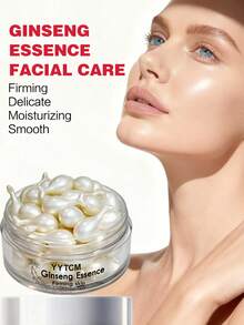 YYTCM Ginseng Essence Capsules, Moisturizing Hydrating Firming Serum, Contains Fullerene, Niacinamide, Vitamin E, Retinol, Deep Hydration (0.34gx30pcs)/Bottle - 1 Bottle - White - View 9