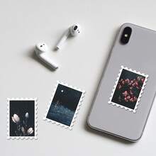 36PCS Retro Dark Floral Stickers, Vintage Moody Rainy Pond & Atmospheric Aesthetic Cutout Sticker Set For Journals, Scrapbook, Planner & Creative Collage - Stamp - View 4