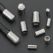 15pcs Stainless Steel Rope End Caps Round Head Cap DIY Jewelry Making End Caps Leather Cord Braided Rope End Plugs Multi-Size Options Suitable For DIY Bracelet Necklace Cord End Fixing Buckles Beaded Basic Assembly Accessories Jewelry Connector Rope And Shoe Accessories Materials DIY Jewelry Making Rope End Accessories - Drawstring Hat - View 2