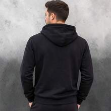 Men Hoodie Co-Ords - Black - View 4