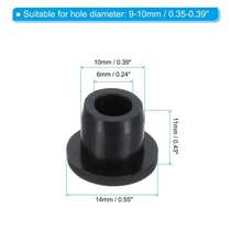 16pcs T-Shaped Rubber Stoppers, Insulated/Corrosion-Resistant/Heat-Resistant/Cold-Resistant/Strong Sealing/Waterproof/Dustproof, Suitable For Laboratory Or Other Bottle Sealing, Hole Plugs, Test Tube Stoppers, Household Use - Black - View 5