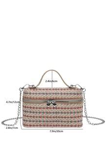 Lightweight Mini Bags, Chain Bags, Quilted Thread Bags, Handbags, Bucket Bags, Suitable For Teen Girls, College Students, And White-Collar Workers, - Khaki - View 5