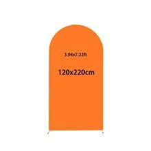 Orange Arch Backdrop 4ft/5ft/6ft/6.6ft/7.2ft Wedding Arch Set 2pcs Spandex Elastic Fabric Dome Arch Backdrop Birthday Party Wedding Arch Frame Decoration (Arch Frame Not Included, Only Fabric Backdrop) - Orange Color - View 12