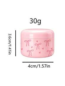 Bow Pattern Refillable Empty Cosmetic Jars With Lids, Travel Toiletry Containers, Moisturizer Sample Containers For Face Cream, Lotion, Cosmetics, Ointment, Face Mask, Travel Essentials, Fitness, Study (Empty Bottle Only) - Multicolor - View 10