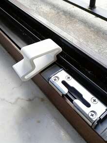 2pcs Window & Door Stopper Set | Sturdy Shock-Absorbing Strip & Track Lock Kit, Suitable For Balcony Partition, Ventilation & Privacy Protection | Easy Installation, Suitable For Patio Door, Bedroom Essential | Home Gift - Random - View 4