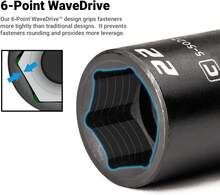 Capri Tools 10 Mm Shallow Impact Socket, 3/8-Inch Drive, 6-Point, Metric - ColorF - View 2