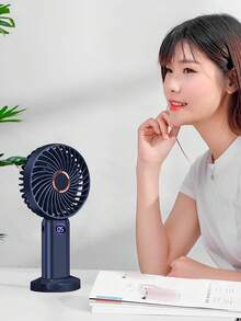 1pc USB Rechargeable Handheld Mini Fan, Suitable For School, Travel, Desktop, Small Electric Fan, Phone Holder Fan, Eyelash Drying Tool, Portable Fan, Travel Accessory, Handheld Electric Fan, Mother's Day Holiday Essential - Multicolor - View 10