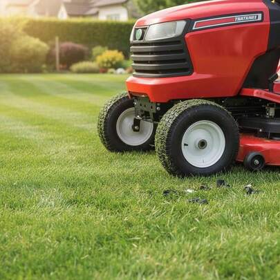 Lawn Mower Tires, Tubeless Tractor Tires 330x127-152 Mm, 2-Pack Tire And Wheel Assembly, Puncture-Proof PU Tires, 3.25-5.9 Inch Centered Hub, 3/4 Inch Bushing Size, 20-Piece Adapter-XY364553