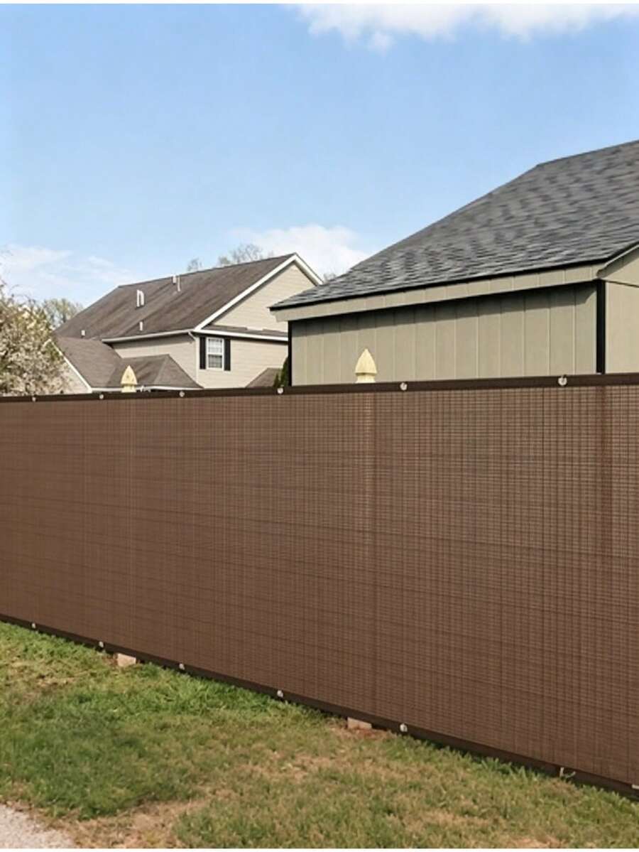 Brown High Shade Rate Sunshade Net For Outdoor Garden, Suitable For Yard, Orchard, Farm, Garage, Rest Area, Construction Site, Indoor Balcony, Patio Area, With Cooling, Sun Protection, Heat Insulation And Temperature Reduction Functions - Multiple Styles - View 1