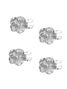 1/2/4件 25mm 女款玫瑰花鈕扣蓋，金屬鈕扣蓋，可拆卸式夾扣鈕扣蓋，3D裝飾鈕扣，適用於洋裝、晚禮服、襯衫配件，附鈕扣夾鉗 - 多色1 - 查看 17