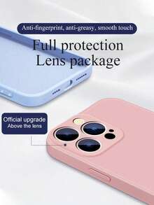 VRNOEI 黑色修身時尚直邊手機殼，相機保護設計，防震功能，適用於 iPhone 11 12 13 14 15 16 17 Pro Max - 黑色 - 查看 4