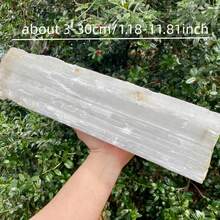 1pc Giant Natural Gypsum Crystal, Natural Oversized Gypsum Crystal, Giant Raw Gypsum Crystal, Raw Gypsum Crystal Rough, Suitable For Jewelry Making, Home & Office Decor, Holiday Decoration, Can Be A Gift For Collectors Or Nature Enthusiasts - White - View 4