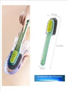 360° No-Blind Spot Shoe Brush, Multi-Faceted Cleaning Brush, Long-Handled Soft-Bristled Household Shoe Cleaning Brush - Multicolor - View 10