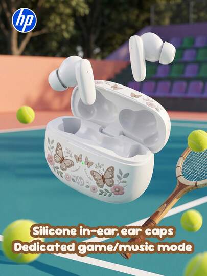 HP H10I Wireless Sports Earbuds | 30-Hour Long Battery Life, Clear Voice Calls, TWS Stereo, Compatible With IPhone And Android, Comfortable For All Ages, Suitable For Running, Sports, Listening To Music, Great Gift Choice, Printed Design.