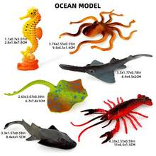 12Pcs 1-3Inch PVC Sea Animal Figures, Manatee Whale Shark Dolphin Turtle Model, Kids Educational Toy, Birthday Cake Decor Gift - 12 Exquisite Small Ocean - View 10