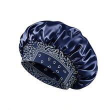 1pc Women's Large Milk Silk Sleeping Cap, Amoeba Pattern, Lightweight Breathable Hair Protection Cap (Random Print Pattern) - 1pc - View 18