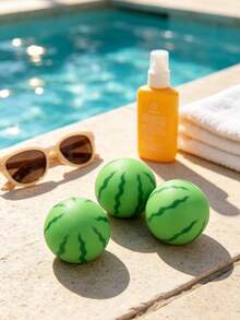 Summer Watermelon Shaped Single Piece Squeeze Toy, Soft Slow Rebound Stress Relief Squeezy, Mini Fruit Desktop Decoration, Cute Mini Holiday Gift Squeezy, Suitable For Children, Teenagers And Adults Daily Relaxation And Entertainment - Multicolor - View 3