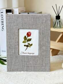 1pc Linen Photo Album, High-End Display Window Design, Acid-Free Inner Pages, Holds 26 Pages, 100 Photos, 4x6/5x7/8*10 Photos, Suitable For Family Memories, Wedding Keepsakes, Anniversary Gifts, Memory Album, Photo Storage, Home Decor Essential - Multicolor - View 10