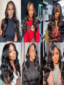 bling hair Body Wave 13x6 13x4 Lace Front Perücke Echthaar Transparente Lace Front Perücken Vorgezupft 9x6 6x4 5x5 Kleberlos Mit Babyhaar für Damen Verbesserte Body Wave 360 ​​Vollspitzenperücke Versteckte Träger Unsichtbarer Träger 180 Dichte Gebleichte Knoten - SNatural - Übersicht 9
