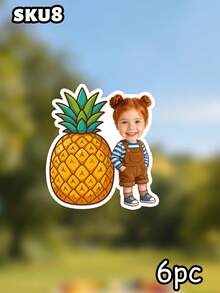 Custom Children's Tropical Fruit Face Banner, 1st Birthday Hanging Flag, Summer Yard Decoration Garland, Baby Shower Party Decor, Tutti Frutti Party Favors, Children's Milestone - Multicolor - View 22