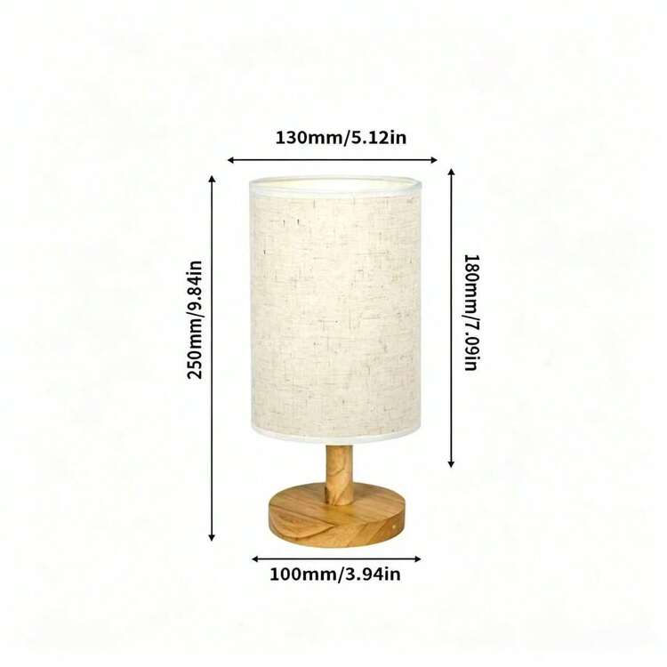 1pc Rechargeable USB Powered Table Lamp With Lampshade, 3-Color Adjustable, Wooden Base, Adjustable Soft Light, Home Decor, Room Decor, Suitable As A Gift For Friends, Suitable For Living Room And Bedroom Decoration (Battery Not Included), Bedside Lamp - Multicolor - View 7