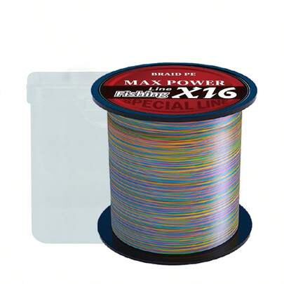 BKUMAN X16 Ligne de pêche tressée en PE durable, convient à divers scénarios de pêche, ligne de pêche de haute qualité résistante à l'usure, applicable pour la pêche en bateau en mer, la pêche à la plage et la pêche en eau douce, ligne tressée super résistante et durable