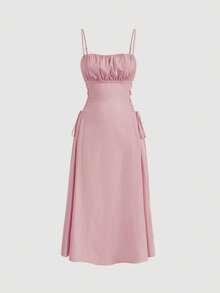 Women Midi Dresses - 粉色 - 查看 1
