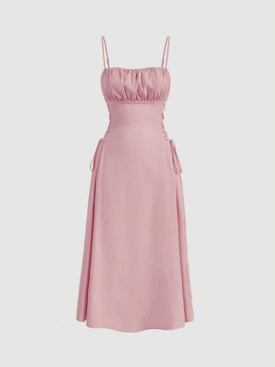Women Midi Dresses - 粉色 - 查看 1