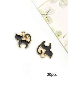20pcs Multi-Color Cartoon Cat, Dog, Horse Oil Drip Pendant DIY Alloy Jewelry Accessories Necklace Bracelet Decorative Charms - 20pcs - View 22