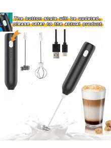 无线电动奶泡器，USB充电 - 手持迷你奶泡器，适用于咖啡、卡布奇诺和奶油 - 便携式奶泡器，开学季必备 - 彩色 - 查看 12
