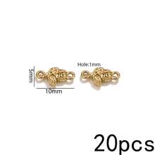 20 Peças Pingentes de Aço Inoxidável Banhados a Ouro 18K com Duplo Furo, Conectores Vintage Boho para Fabricação de Joias, Suprimentos para Fabricação de Joias DIY - Conector duplo suspenso - Visão 33