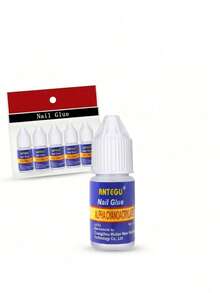 ANTEGU(1件/5件)超強力美甲膠(3g) – 快速乾燥黏著劑，適用於壓克力美甲、貼片美甲與水鑽，專業長效美甲藝術膠 - 3g小藍瓶膠水 - 查看 10