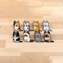 Cartoon Loading Cats Soft Enamel Pin Men Lapel Pins For Backpack Jewelry Women Brooch For Clothes Badges Pins Accessories - Black - View 4