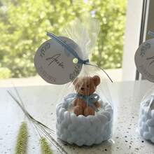 SILIKE LUFEI 2pcs Sitting Bear & 2-Layer Rope Candle Holder Silicone Mold, Suitable For Resin, Plaster, Candle, Aromatherapy Products, Home Decor, Wedding Tabletop Display - Silicone Mold - View 7