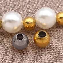 10pcs Stainless Steel Ball Crimp End Beads,Crimps Beads,2 2.4 3 4 5 6mm Stopper Spacer Beads For DIY Jewelry Making Accessories Supplies - Multicolor - View 9