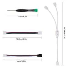 Set Completo de Instalación para Tiras LED RGB 4 Pines con Cables Extensores Divisor y Herramientas para Gamer Muebles Locales - A - Ver 2