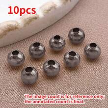 10pcs Stainless Steel Ball Crimp End Beads,Crimps Beads,2 2.4 3 4 5 6mm Stopper Spacer Beads For DIY Jewelry Making Accessories Supplies - Multicolor - View 15