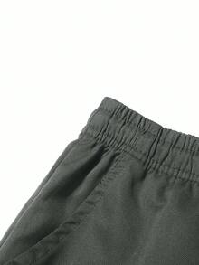 Men's Spring/Autumn Loose Cargo Pants, Brand Multi-Pocket Durable Style, Tapered Leg, Effortlessly Create Daily - Army Green - View 7