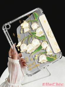 Lantern Flower Pattern Protective Case Compatible With IPad Air 8(M4)2026(11-Inch), Air 4/5 10.9 Inch, 7/8/9th 10.2 Inch, Built-In Pencil Slot Compatible With Samsung Tab S6 10.4 Inch, Compatible With Kindle 11th Gen(2022/2024), Kindle Clara 2E, Clara Colour, Clara BW (6-Inch) And Libra Colour (7-Inch),Cute Girly And Stylish Design, Birthday And Holidays. - Multicolor - View 3
