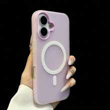 夏季清新色果凍感 2 合 1 磁吸手機殼，適用於 iPhone 16 17 16e 17e，磨砂質感防摔硬殼，適用於 iPhone 15 14 13 11 16 Pro Max 17 Pro Max 12 - 紫色 - 查看 7