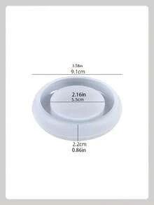 2PCS Oval Candle Silicone Molds, Epoxy Resin DIY Candle Storage Resin Molds, Aromatherapy Candle Casting Molds, Handmade Crafts - 01-straight-eared Rabbit Tray Silicone Mold - View 2