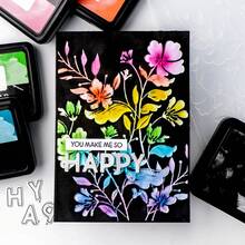 1件 3D 壓花資料夾，DIY 剪貼簿用品，櫻花與玫瑰圖案塑膠壓花資料夾，適用於卡片製作、剪貼簿及其他紙藝手工 - 彩色 - View 6