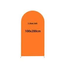 Orange Arch Backdrop 4ft/5ft/6ft/6.6ft/7.2ft Wedding Arch Set 2pcs Spandex Elastic Fabric Dome Arch Backdrop Birthday Party Wedding Arch Frame Decoration (Arch Frame Not Included, Only Fabric Backdrop) - Orange Color - View 9